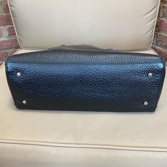 Black leather Kate Spade purse w/ gold hardware - Picture 6 of 10